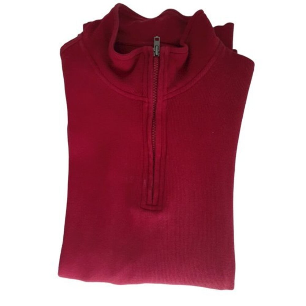Covington Quarter Zip Mock Neck Pull Over Men's Red Sweater Size Large